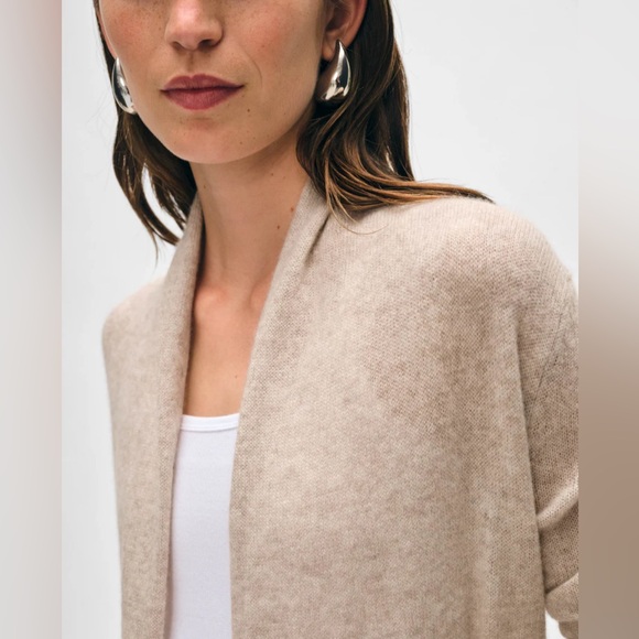 WHITE + WARREN Essential Cashmere Trapeze Cardigan *LIKE NEW* Size Sm $335 - Picture 4 of 15